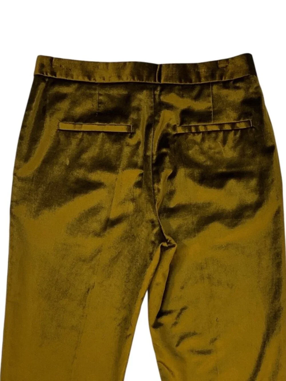 Rag & Bone Poppy Velvet Trouser Pant 2 Olive